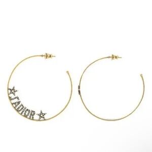 Christian Dior J’ADior Gold Tone Hoop Earrings